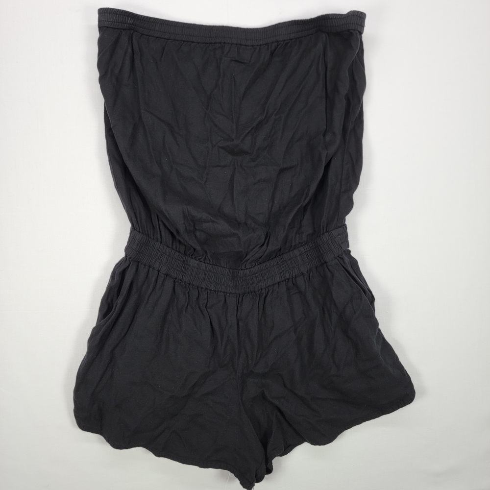 Azure Skies Strapless Romper Black XS
